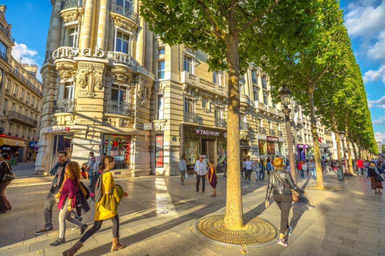 Paris, France - July 2, 2017: People Walk On The Most Famous Ave