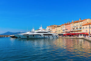 View In The Harbor Of Saint Tropez, France