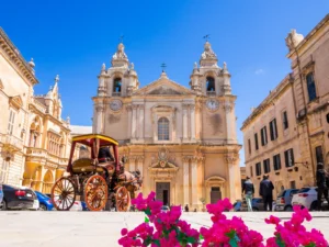 Malta-Mdina-Historic-Roman-Catholic-Cathedral-of-Saint-Paul-in-main-town-square-of-Mdina-village-in-Malta-1536x1152